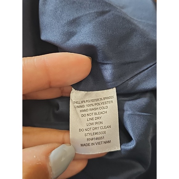 Monteau Los Angeles Navy Blue Sleeveless Blazer Vest Size Small - Picture 7 of 9